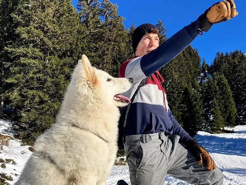 Martin Marsillach et son chien Usko